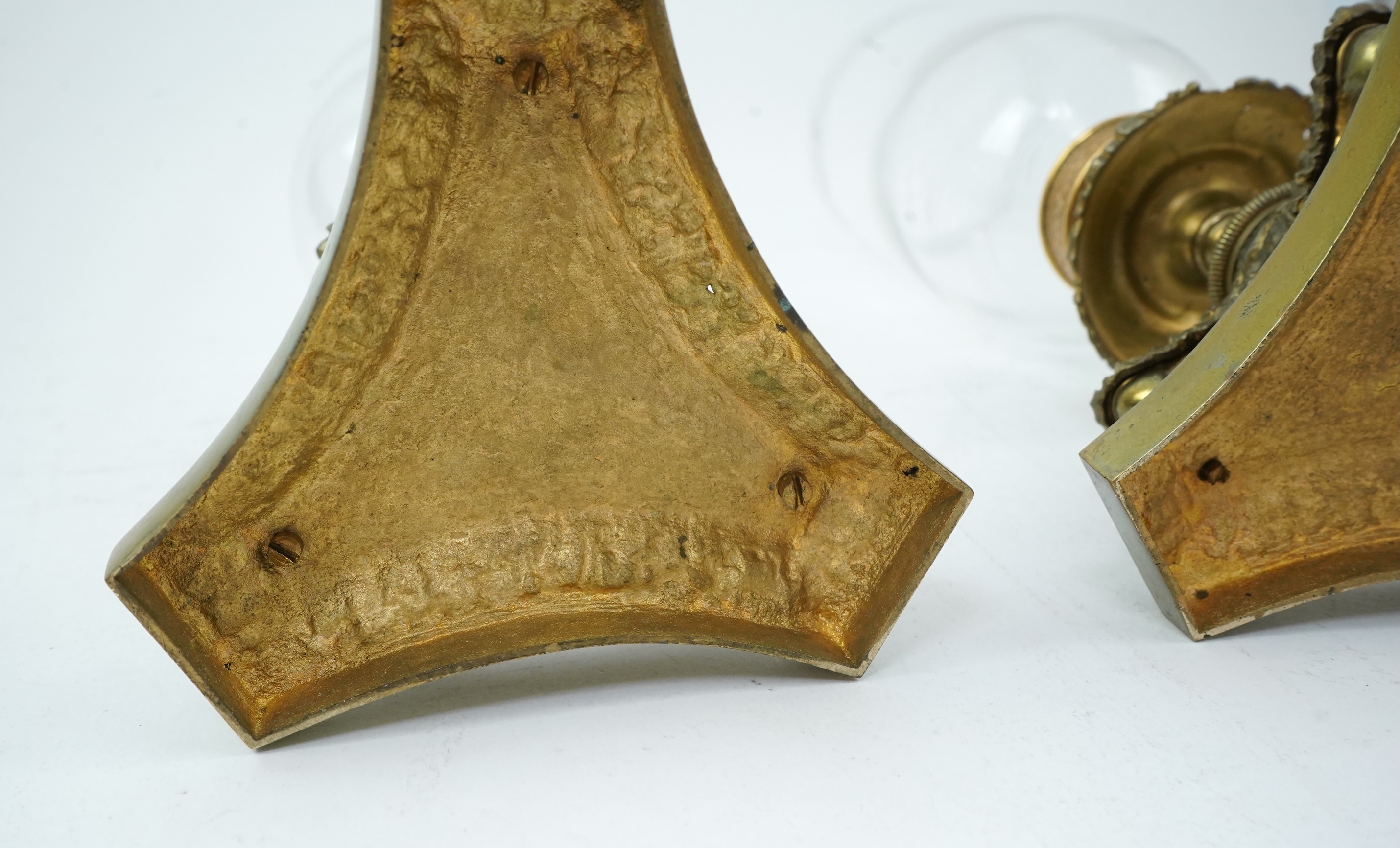 A pair of Empire style ormolu storm lanterns, 19th century